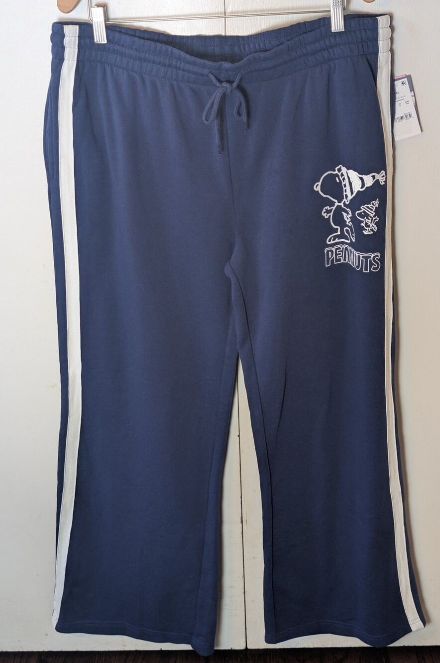 Peanuts Snoopy Blue& White Striped Pants XXL